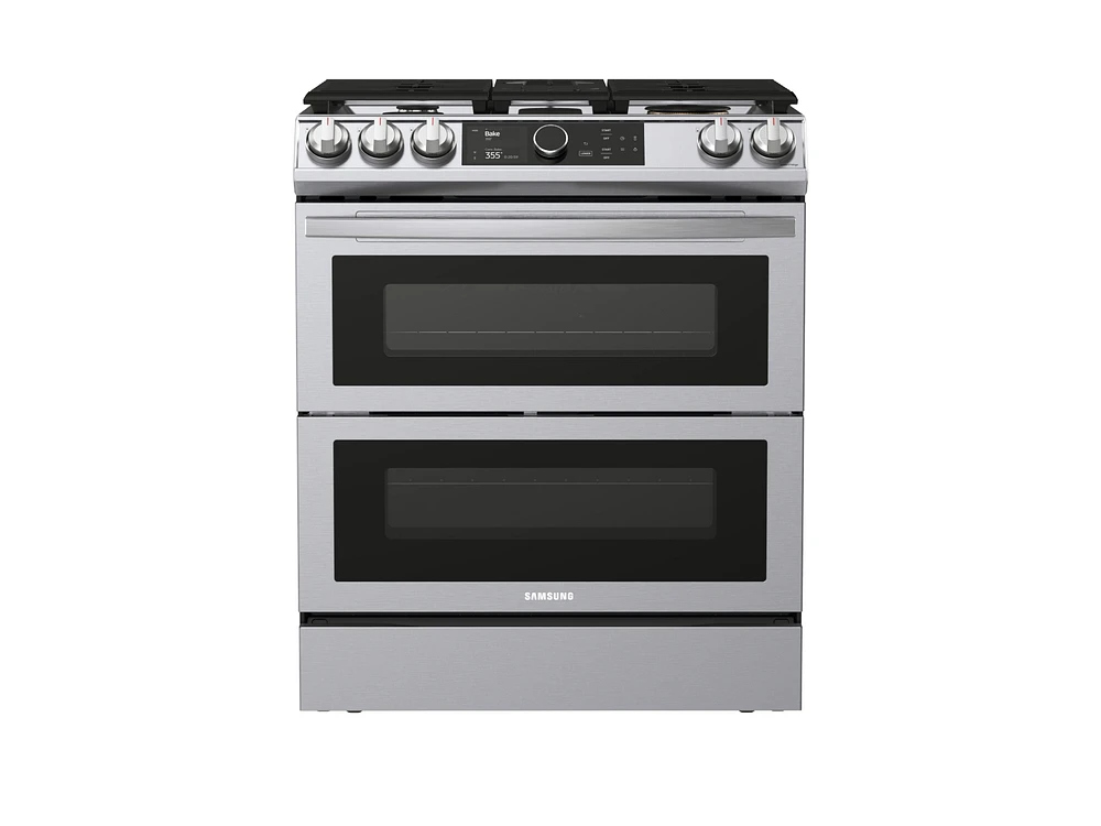 NY63T8751SS/AA | 6.3 cu. ft. Flex Duo™ Front Control Slide-in Dual Fuel Range with Smart Dial, Air Fry, and Wi-Fi in Stainless Steel | Samsung Business US