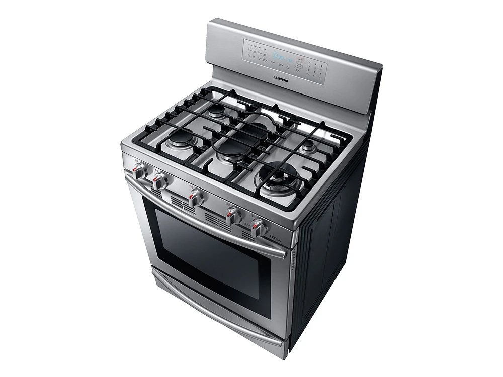 5.8 cu. ft. Gas Range with True Convection Ranges - NX58F5700WS/AA | Samsung US