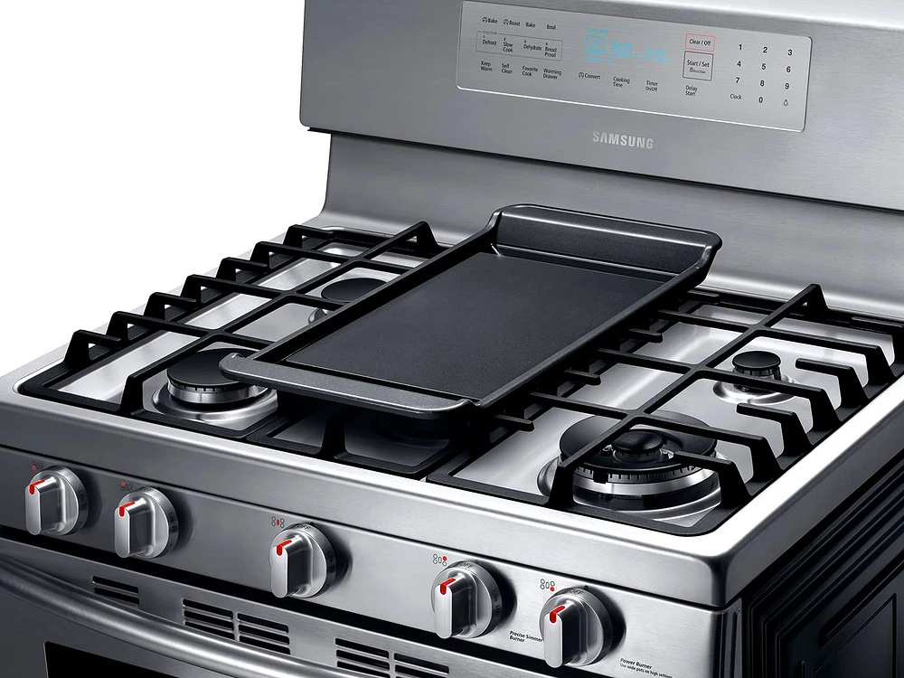 5.8 cu. ft. Gas Range with True Convection Ranges - NX58F5700WS/AA | Samsung US