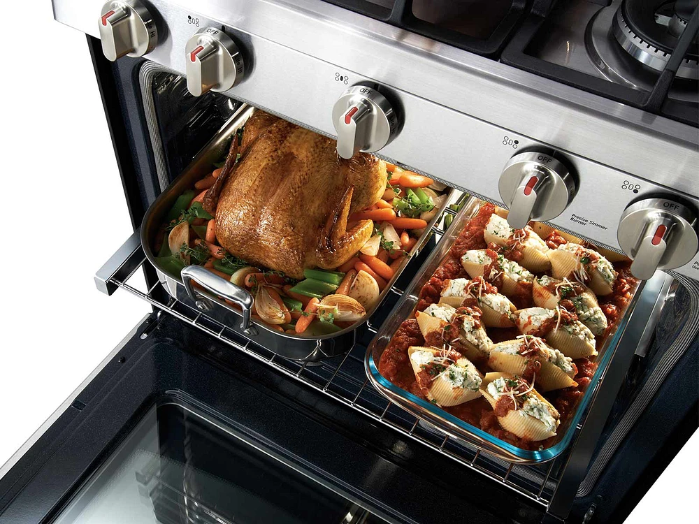 5.8 cu. ft. Gas Range with True Convection Ranges - NX58F5700WS/AA | Samsung US