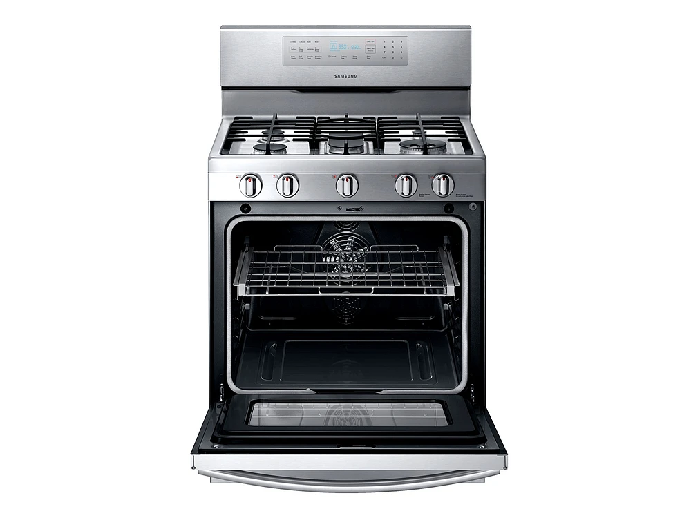 5.8 cu. ft. Gas Range with True Convection Ranges - NX58F5700WS/AA | Samsung US