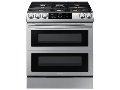 NY63T8751SS/AA | 6.3 cu. ft. Flex Duo™ Front Control Slide-in Dual Fuel Range with Smart Dial, Air Fry, and Wi-Fi in Stainless Steel | Samsung Business US