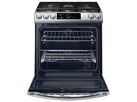 NY63T8751SS/AA | 6.3 cu. ft. Flex Duo™ Front Control Slide-in Dual Fuel Range with Smart Dial, Air Fry, and Wi-Fi in Stainless Steel | Samsung Business US