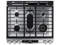 NY63T8751SS/AA | 6.3 cu. ft. Flex Duo™ Front Control Slide-in Dual Fuel Range with Smart Dial, Air Fry, and Wi-Fi in Stainless Steel | Samsung Business US