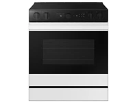 Bespoke Smart Slide-in Electric Range 6.3 cu. ft. in White Glass with Smart Oven Camera & Illuminated Precision Knobs | Samsung US