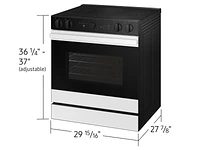 Bespoke Smart Slide-in Electric Range 6.3 cu. ft. in White Glass with Smart Oven Camera & Illuminated Precision Knobs | Samsung US