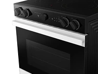 Bespoke Smart Slide-in Electric Range 6.3 cu. ft. in White Glass with Smart Oven Camera & Illuminated Precision Knobs | Samsung US