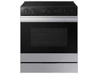 Bespoke Smart Slide-in Electric Range 6.3 cu. ft. in Stainless Steel with Smart Oven Camera & Illuminated Precision Knobs | Samsung US