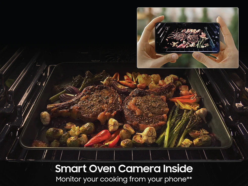 Bespoke 6.3 cu. ft. Smart Slide-In Induction Range with AI Home & Smart Oven Camera in Stainless Steel | Samsung US