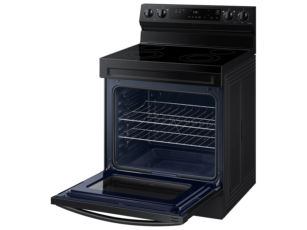 6.3 cu. ft. Smart Freestanding Electric Range with Steam Clean in Black Ranges - NE63A6111SB/AA | Samsung US