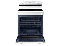 NE63A6111SW/AA | 6.3 cu. ft. Smart Freestanding Electric Range with Steam Clean in White | Samsung Business US