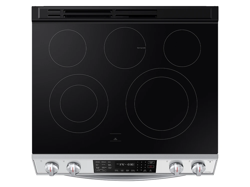 NE63CB831512AA | Bespoke 6.3 cu. ft. Smart Slide-in Electric Range with Air Fry & Convection in White Glass | Samsung Business.