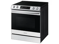 NE63CB831512AA | Bespoke 6.3 cu. ft. Smart Slide-in Electric Range with Air Fry & Convection in White Glass | Samsung Business.