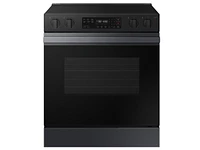 Bespoke Smart Slide-in Electric Range 6.3 cu. ft in Matte Black Steel with Precision Knobs | Samsung US