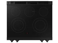 Bespoke Smart Slide-in Electric Range 6.3 cu. ft in Matte Black Steel with Precision Knobs | Samsung US