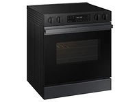 Bespoke Smart Slide-in Electric Range 6.3 cu. ft in Matte Black Steel with Precision Knobs | Samsung US