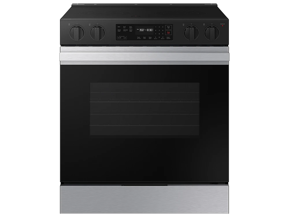 Bespoke Smart Slide-in Electric Range 6.3 cu. ft in Stainless Steel with Precision Knobs | Samsung US