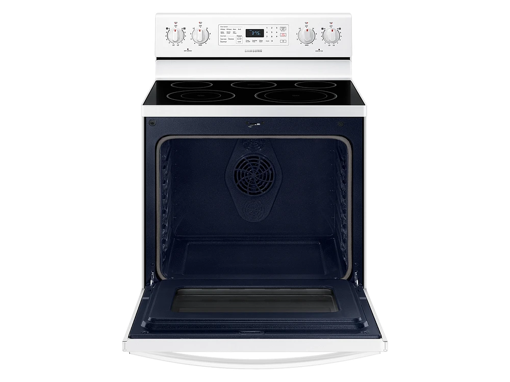 5.9 cu. ft. Freestanding Electric Range with Convection in White Ranges - NE59T4321SW/AA | Samsung US