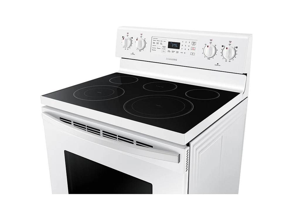 5.9 cu. ft. Freestanding Electric Range with Convection in White Ranges - NE59T4321SW/AA | Samsung US