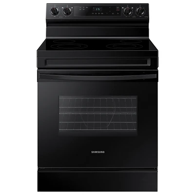 6.3 cu. ft. Smart Freestanding Electric Range with Steam Clean in Black Ranges - NE63A6111SB/AA | Samsung US