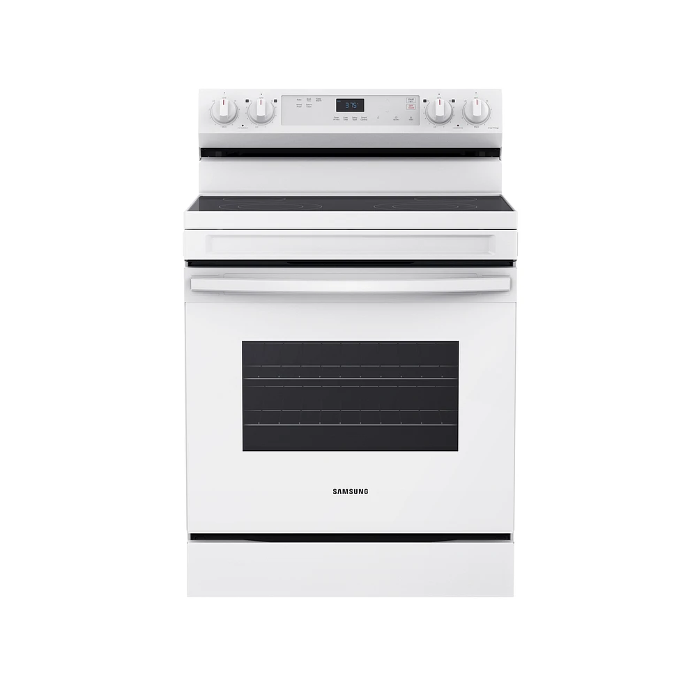 NE63A6111SW/AA | 6.3 cu. ft. Smart Freestanding Electric Range with Steam Clean in White | Samsung Business US