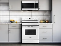 NE63A6111SW/AA | 6.3 cu. ft. Smart Freestanding Electric Range with Steam Clean in White | Samsung Business US