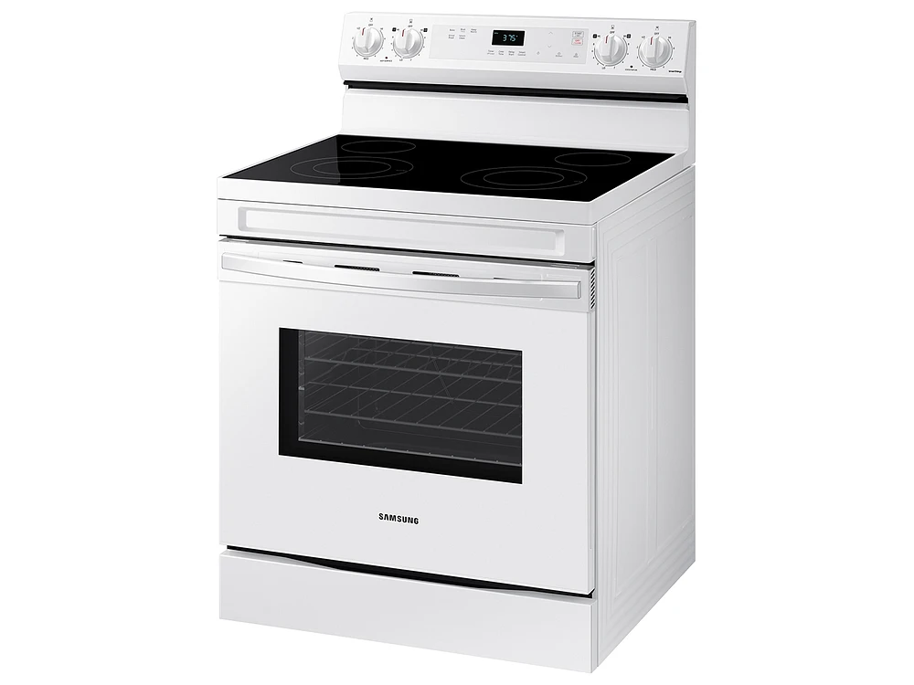 NE63A6111SW/AA | 6.3 cu. ft. Smart Freestanding Electric Range with Steam Clean in White | Samsung Business US