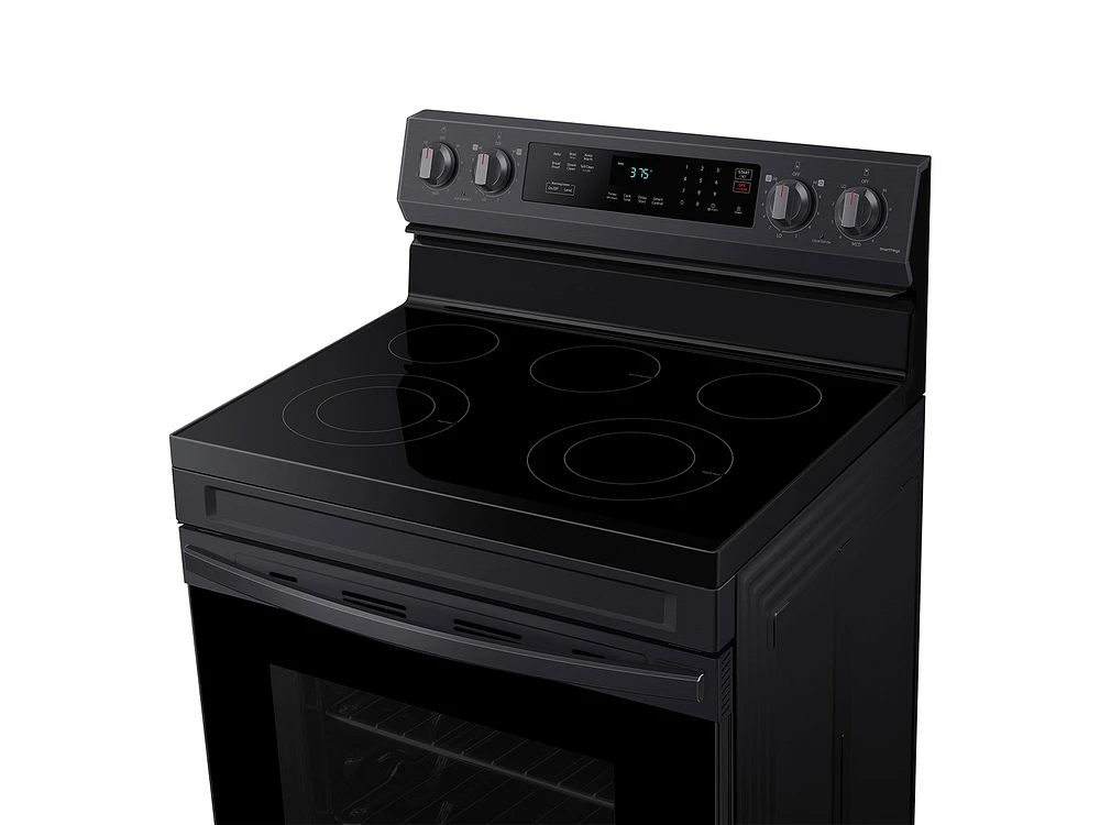 NE63A6311SG/AA | 6.3 cu. ft. Smart Freestanding Electric Range with Rapid Boil™ & Self Clean in Black Stainless Steel | Samsung Business US