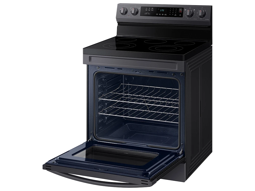 NE63A6311SG/AA | 6.3 cu. ft. Smart Freestanding Electric Range with Rapid Boil™ & Self Clean in Black Stainless Steel | Samsung Business US