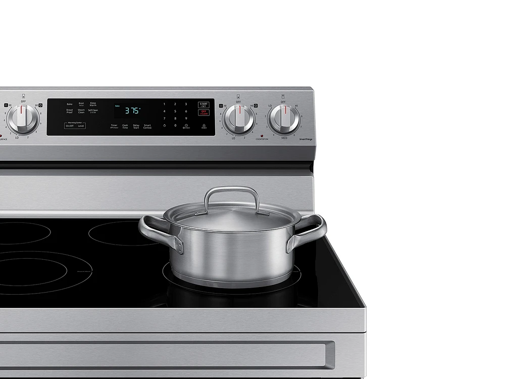 NE63A6311SS/AA | 6.3 cu. ft. Smart Freestanding Electric Range with Rapid Boil™ & Self Clean in Stainless Steel | Samsung Business US