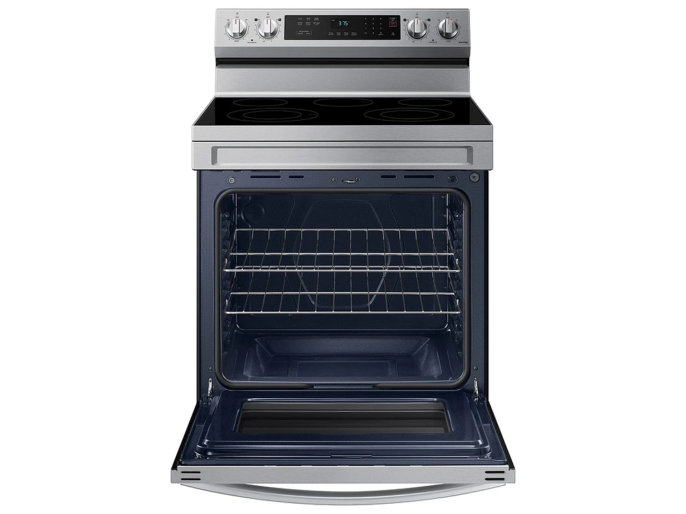 NE63A6311SS/AA | 6.3 cu. ft. Smart Freestanding Electric Range with Rapid Boil™ & Self Clean in Stainless Steel | Samsung Business US