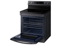 NE63A6511SG/AA | 6.3 cu. ft. Smart Freestanding Electric Range with No-Preheat Air Fry & Convection in Black Stainless Steel | Samsung Business US