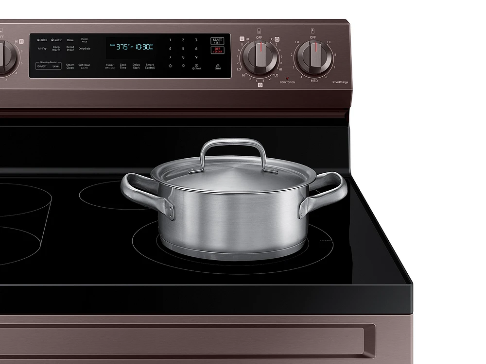 NE63A6711ST/AA | 6.3 cu. ft. Smart Freestanding Electric Range with No-Preheat Air Fry, Convection+ & Griddle in Tuscan Stainless Steel | Samsung Business US