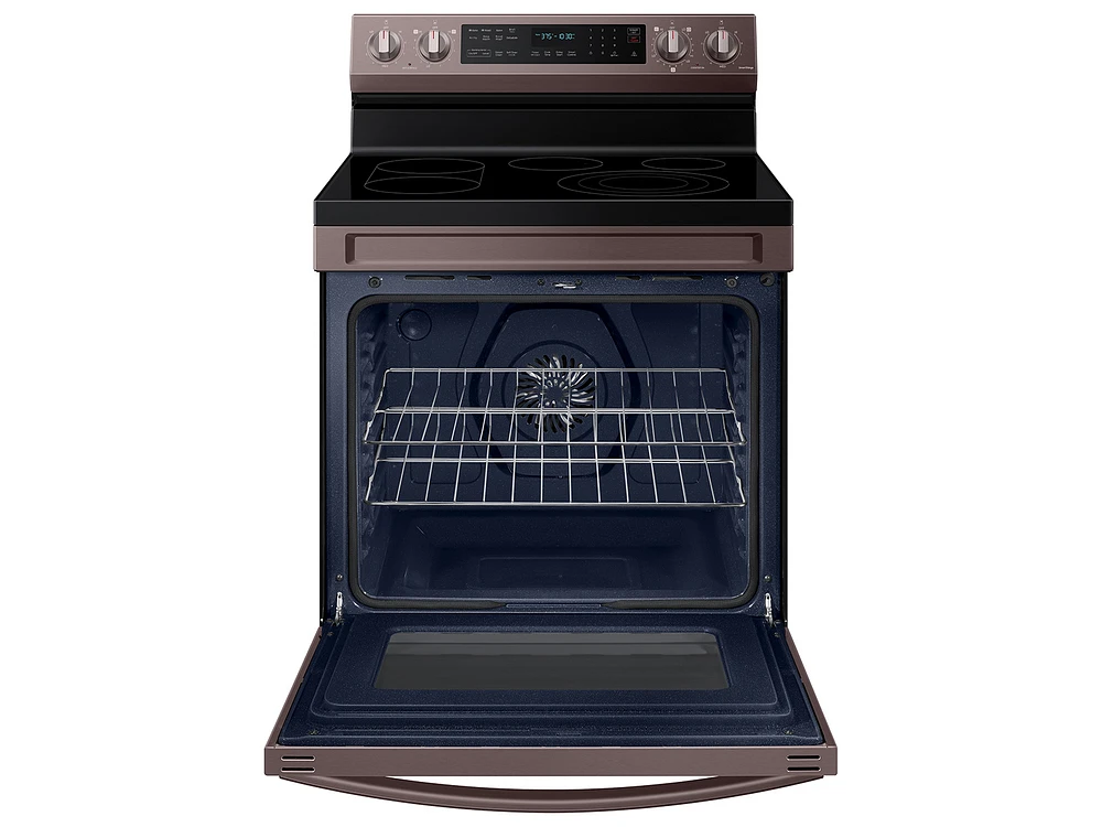 NE63A6711ST/AA | 6.3 cu. ft. Smart Freestanding Electric Range with No-Preheat Air Fry, Convection+ & Griddle in Tuscan Stainless Steel | Samsung Business US