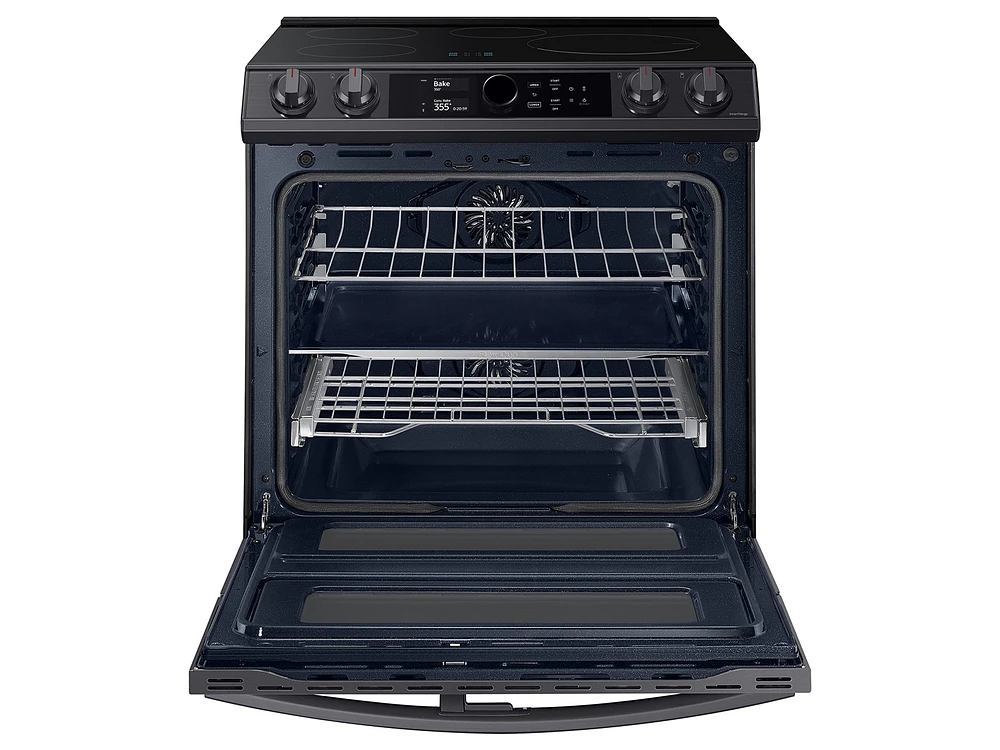 NE63T8951SG/AA | 6.3 cu. ft. Smart Slide-in Induction Range with Flex Duo™, Smart Dial & Air Fry in Black Stainless Steel | Samsung Business US