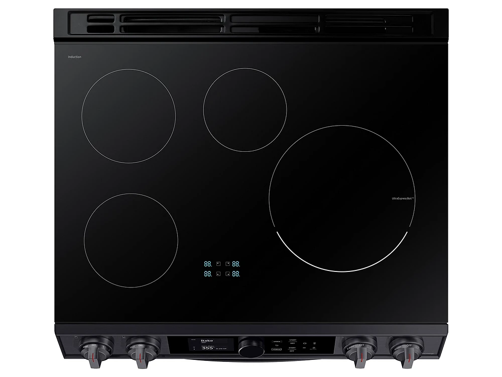 NE63T8951SG/AA | 6.3 cu. ft. Smart Slide-in Induction Range with Flex Duo™, Smart Dial & Air Fry in Black Stainless Steel | Samsung Business US