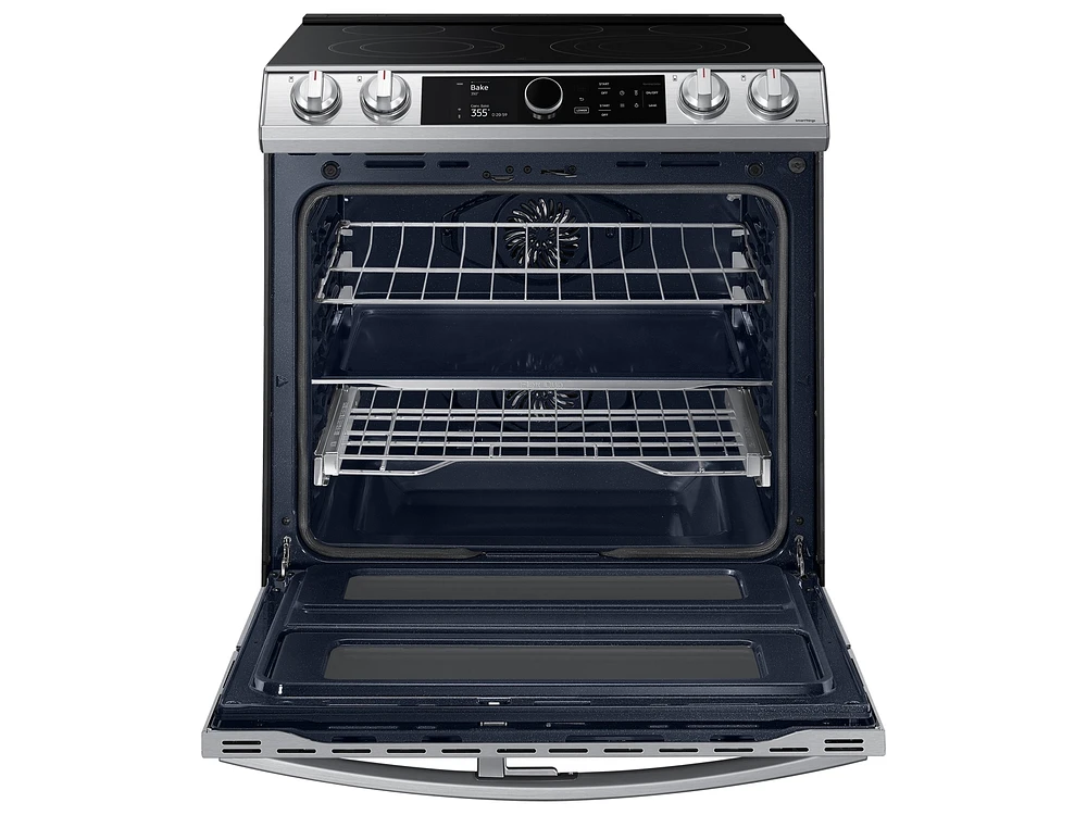 NE63T8751SS/AA | 6.3 cu ft. Smart Slide-in Electric Range with Smart Dial, Air Fry, & Flex Duo™ in Stainless Steel | Samsung Business US