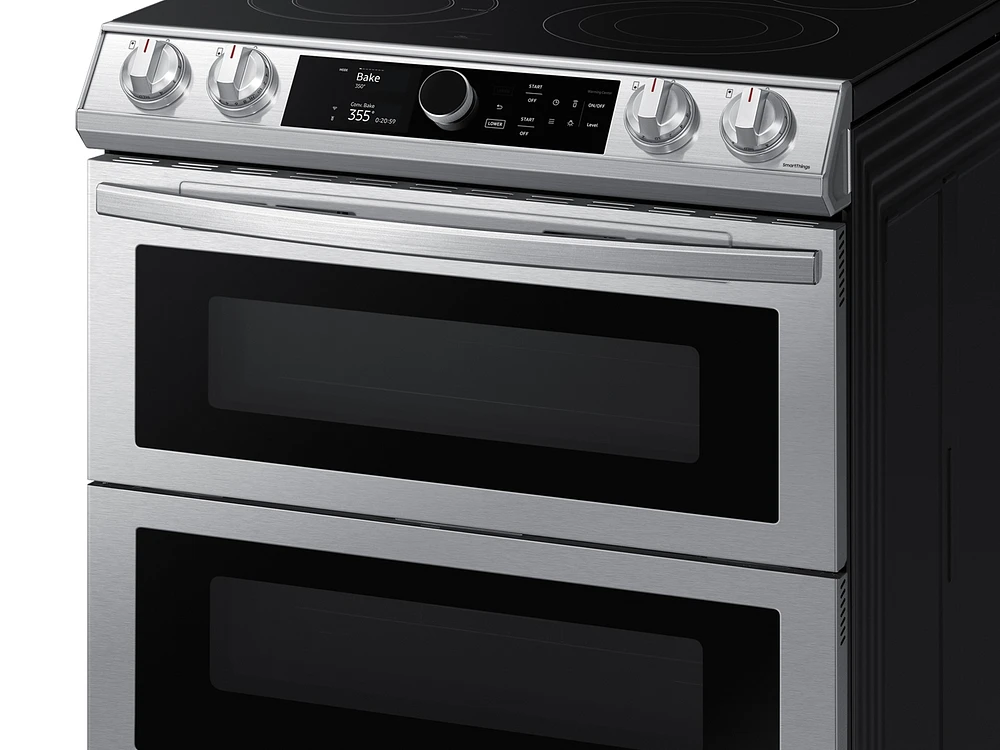 NE63T8751SS/AA | 6.3 cu ft. Smart Slide-in Electric Range with Smart Dial, Air Fry, & Flex Duo™ in Stainless Steel | Samsung Business US