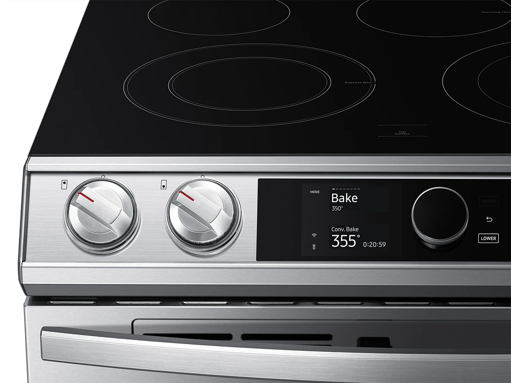 NE63T8751SS/AA | 6.3 cu ft. Smart Slide-in Electric Range with Smart Dial, Air Fry, & Flex Duo™ in Stainless Steel | Samsung Business US