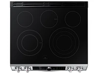 NE63T8751SS/AA | 6.3 cu ft. Smart Slide-in Electric Range with Smart Dial, Air Fry, & Flex Duo™ in Stainless Steel | Samsung Business US