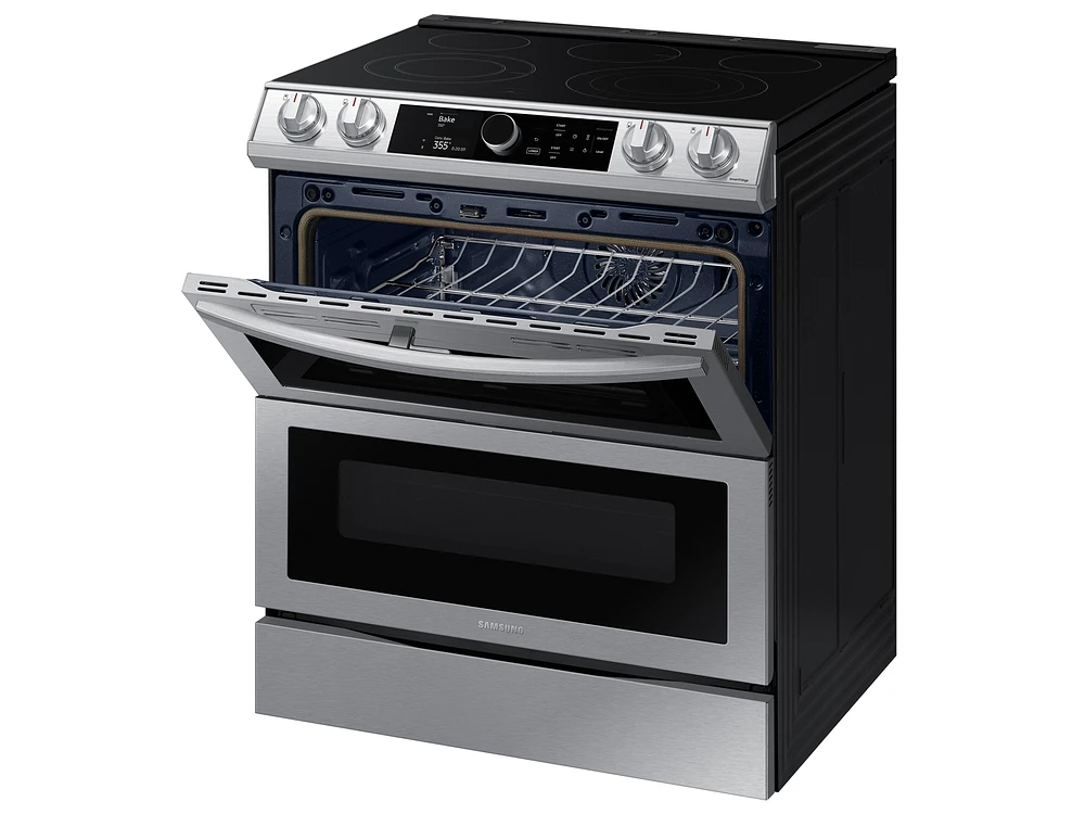 NE63T8751SS/AA | 6.3 cu ft. Smart Slide-in Electric Range with Smart Dial, Air Fry, & Flex Duo™ in Stainless Steel | Samsung Business US