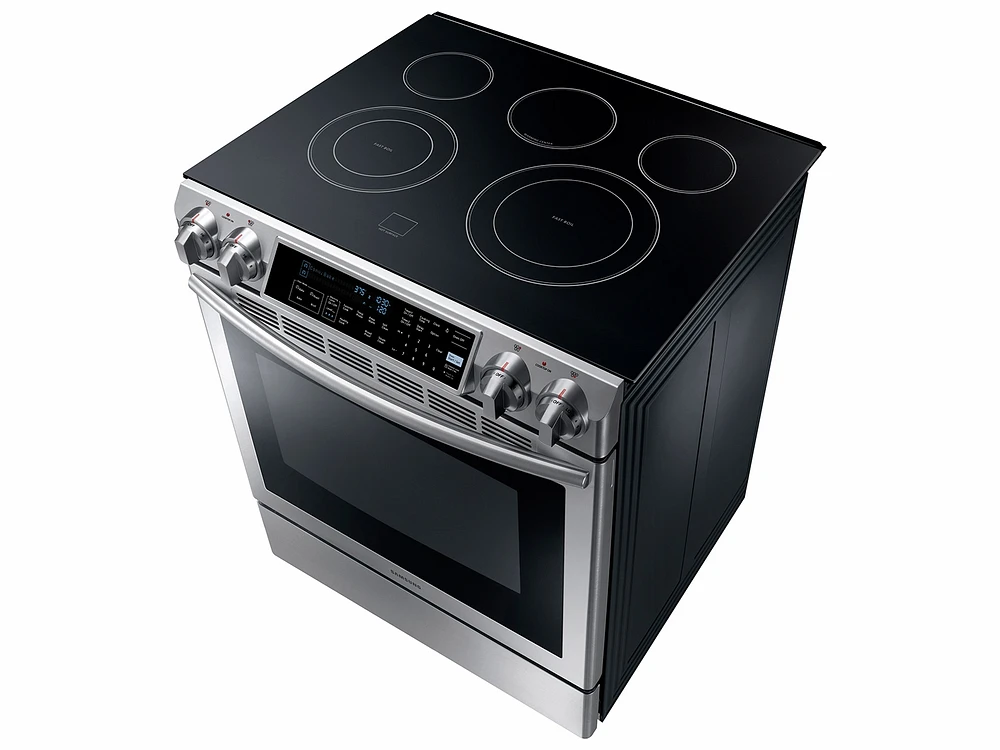 5.8 cu. ft. Slide-in Electric Range Ranges - NE58F9500SS/AA | Samsung US