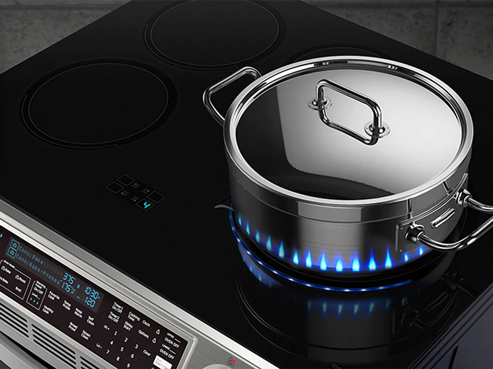 5.8 cu. ft. Slide-In Induction Chef Collection Range with Flex Duo™ Oven Ranges - NE58H9970WS/AA | Samsung US