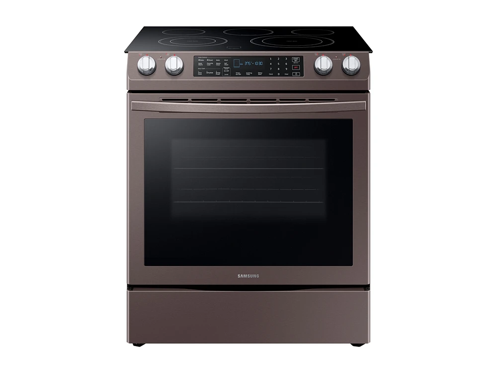 5.8 cu. ft. Slide-In Electric Range in Tuscan Stainless Steel Range - NE58R9431ST/AA | Samsung US