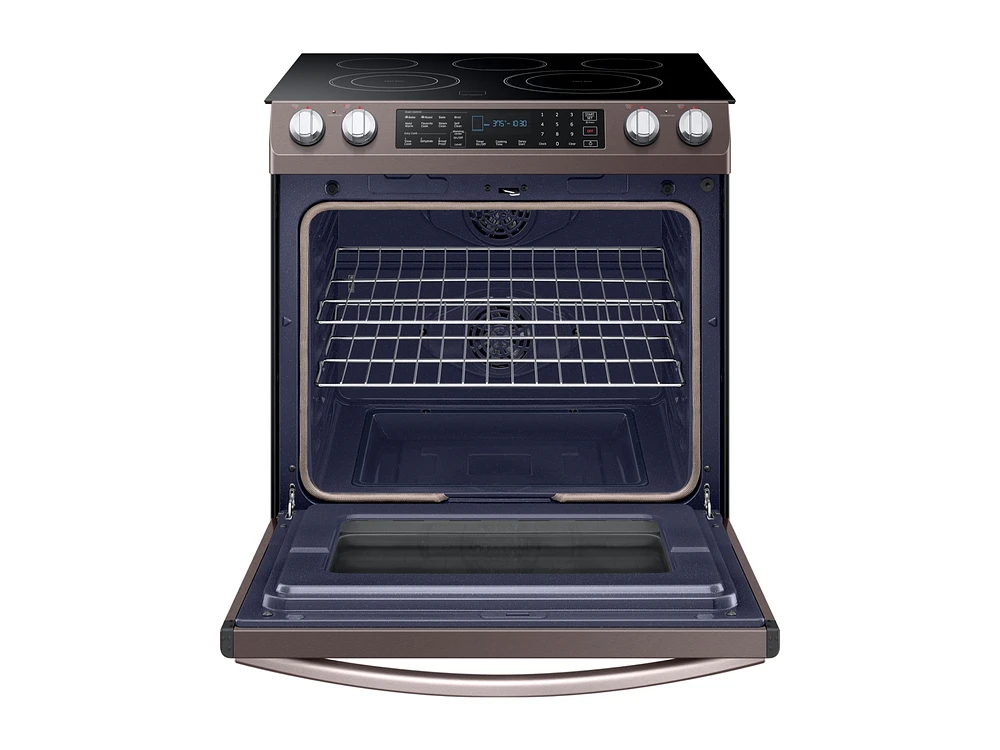 5.8 cu. ft. Slide-In Electric Range in Tuscan Stainless Steel Range - NE58R9431ST/AA | Samsung US