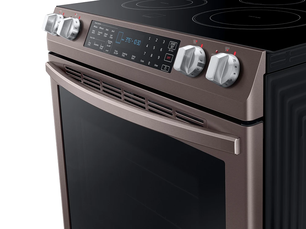 5.8 cu. ft. Slide-In Electric Range in Tuscan Stainless Steel Range - NE58R9431ST/AA | Samsung US