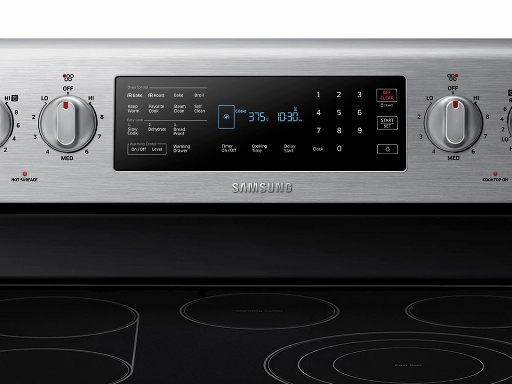 5.9 cu. ft. Electric Range with True Convection and Soft Close Door Ranges - NE59J7650WS/AA | Samsung US