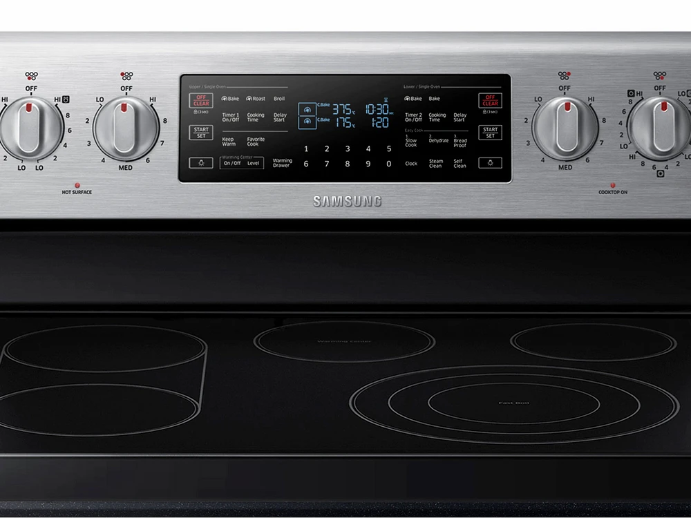 5.9 cu. ft. Double Oven Electric Range in Stainless Steel (NE59J7850WS) | Samsung US