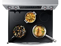 NE59M6850SS/AA | 5.9 cu ft. Smart Freestanding Electric Range with Flex Duo™ & Dual Door in Stainless Steel | Samsung Business US