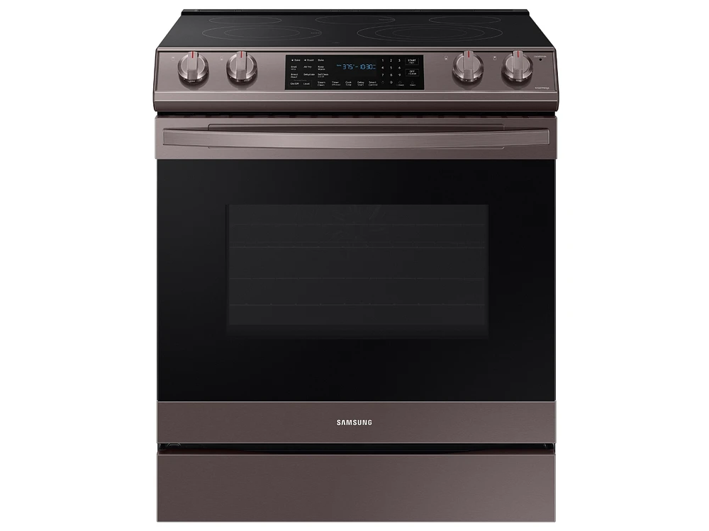 NE63T8511ST/AA | 6.3 cu. ft. Smart Slide-in Electric Range with Air Fry & Wi-Fi in Tuscan Stainless Steel | Samsung Business US